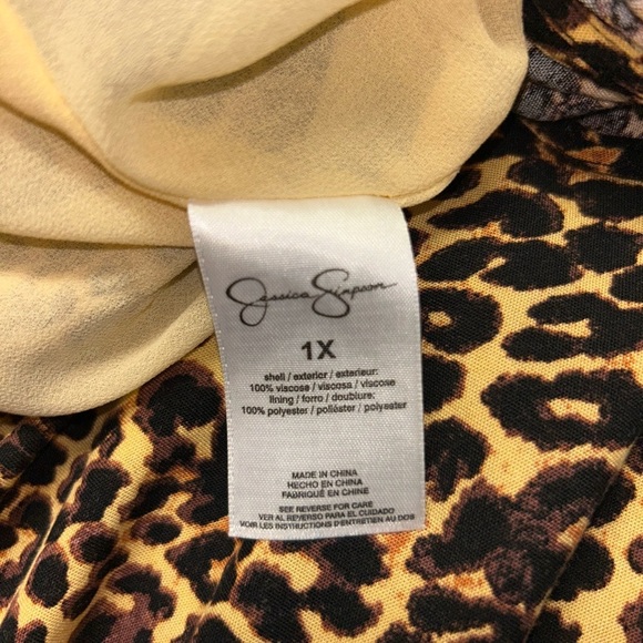 Jessica Simpson Leopard Print Midi Dress – Size 1X Dress - Picture 11 of 16